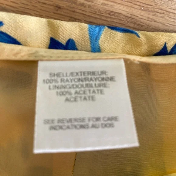 Talbots Blue and Yellow A-Line‎ Knee-Length Skirt Women’s 10 Preloved - Picture 3 of 7